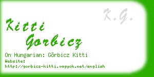 kitti gorbicz business card